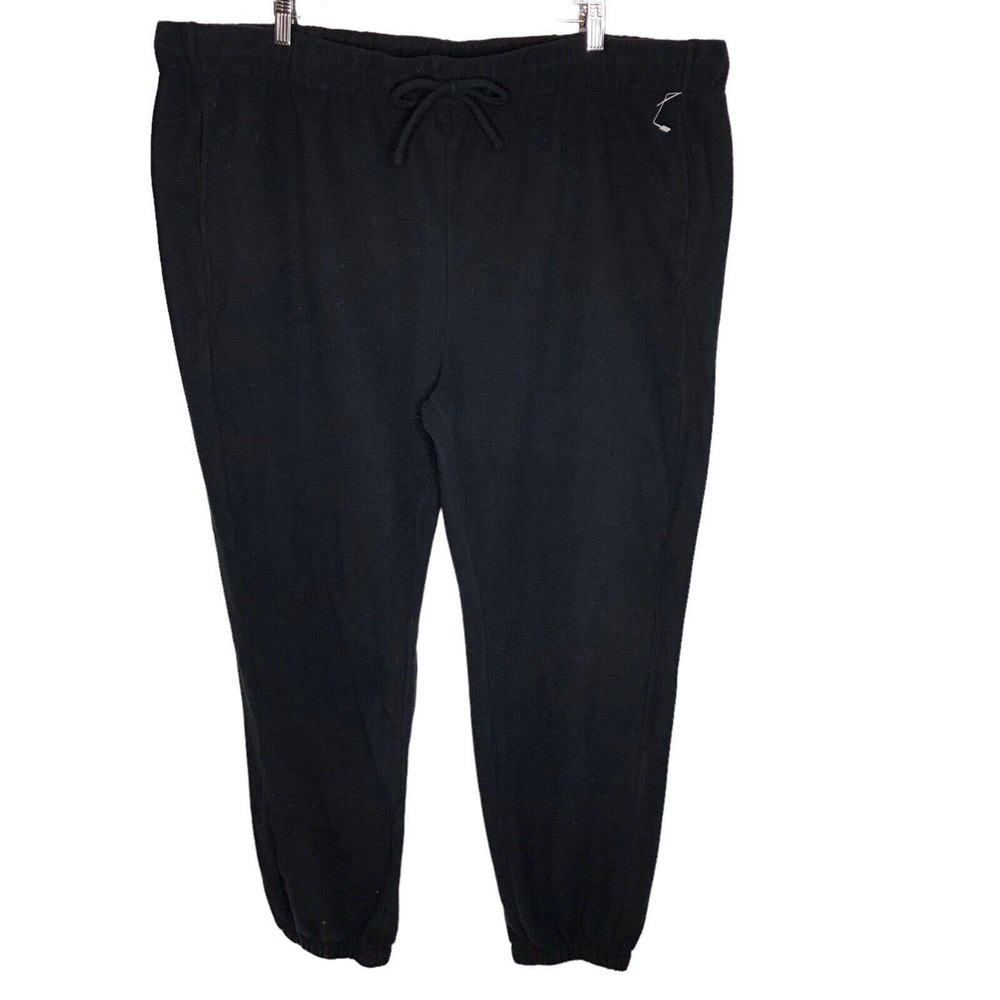 NEW Z by Zella Womens Fleece Joggers Size 3X Black Pockets Drawstring Waist‎